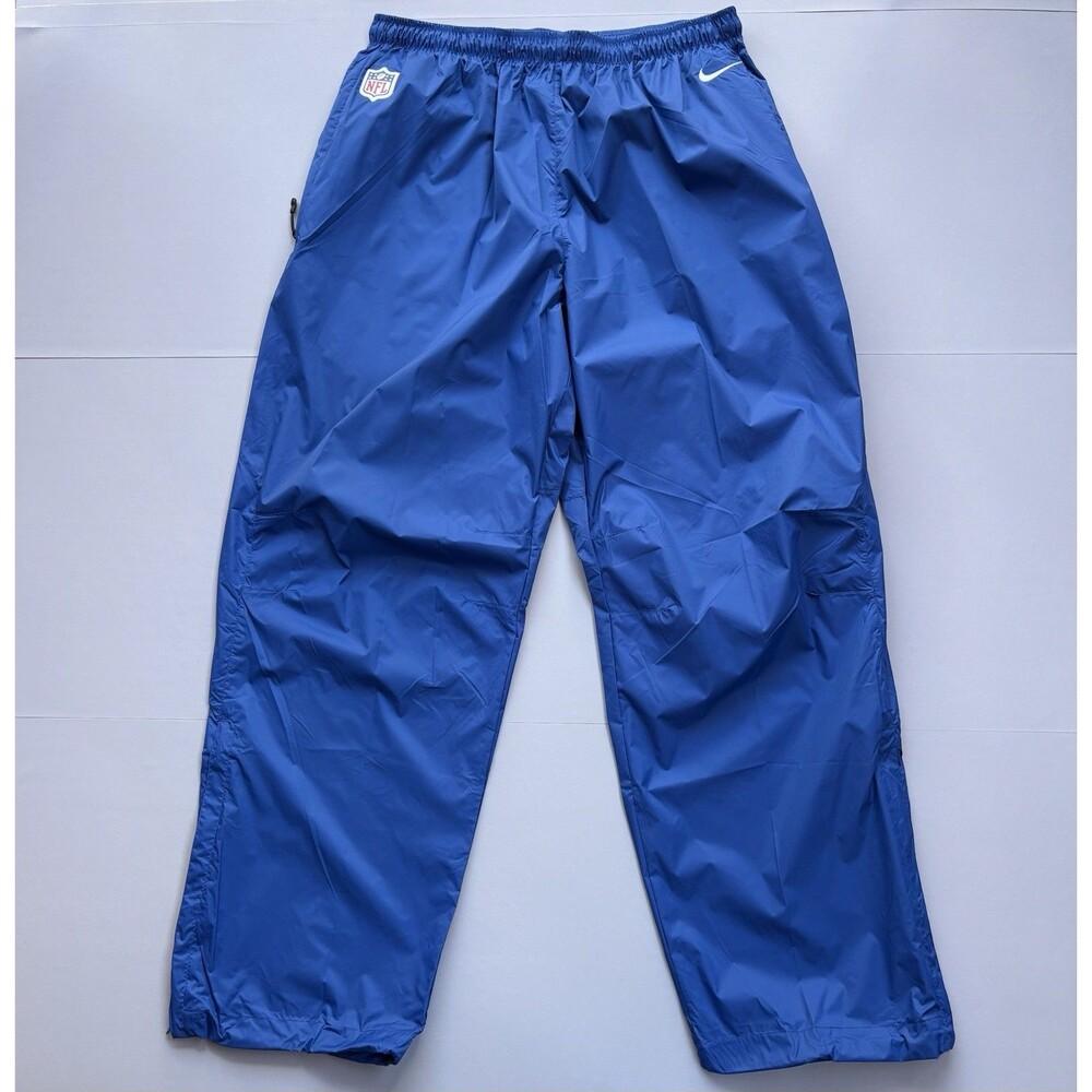 Nike Men's XL Storm Fit On Field Apparel Rain Pants Blue Silver Lined NFL Issued